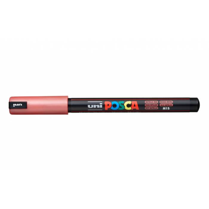 Uni Μαρκαδόρος Ζωγραφικής Posca PC-1MR M15 Metallic Red