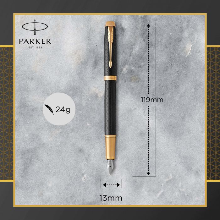 PARKER Ι.Μ. PRM BLACK GOLD GT FPen F