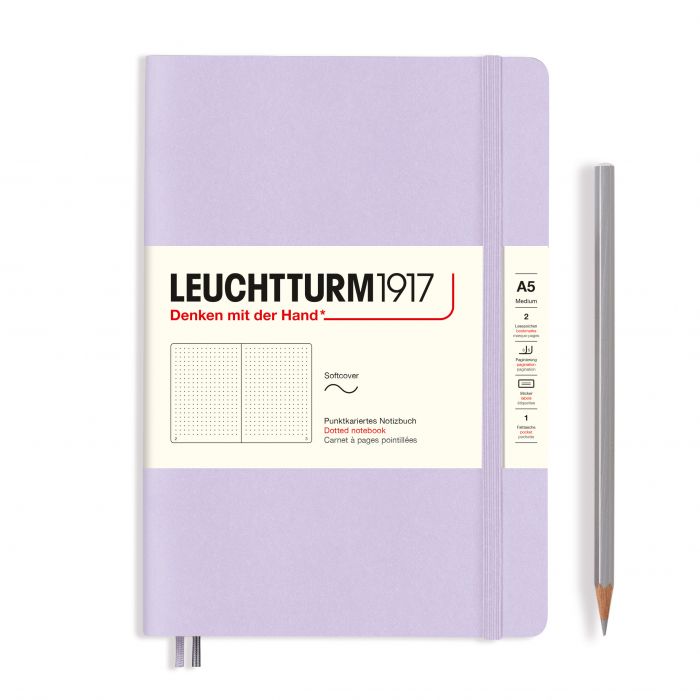 L NOTEBOOK SC A5 MED DOTTED LILAC 123p