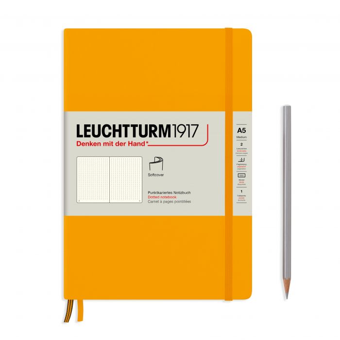 L NOTEBOOK SC A5 MED DOTTED RISING SUN 123p