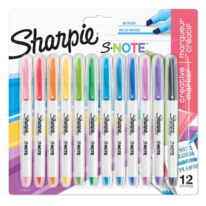 SHARPIE S-ΝΟΤΕ CHISEL.BLISTER 12ΤΜΧ
