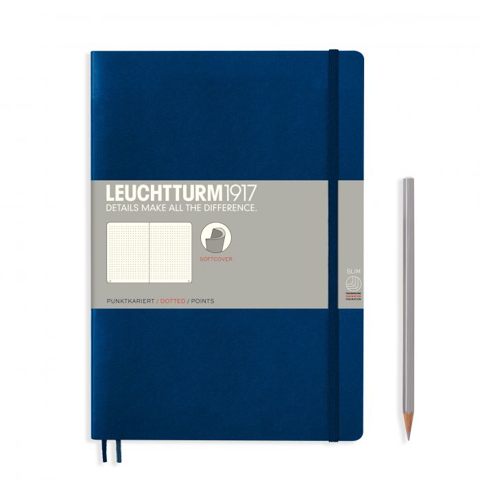 L NOTEBOOK SC B5 COMPO DOTTED NAVY 123p