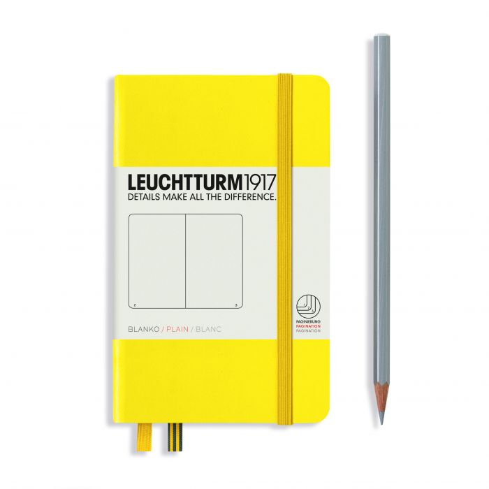 L NOTEBOOK HC A6 POCKET PLAIN LEMON 187p