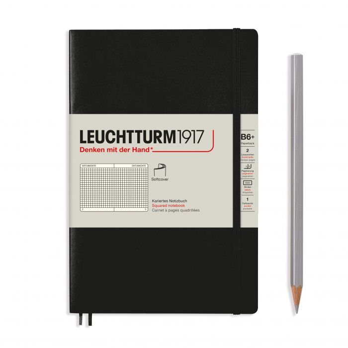 L NOTEBOOK SC B6+ PAPERBACK RULED BLACK 123p