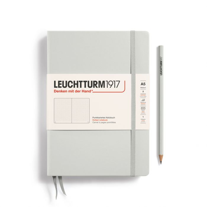 L NOTEBOOK HC A5 MED DOTTED LIGHT GREY 251p