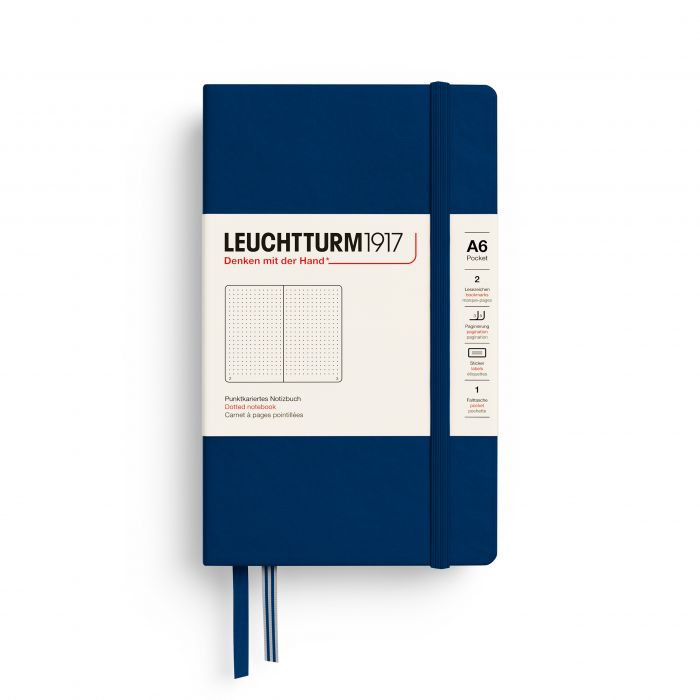 L NOTEBOOK HC A6 POCKET DOTTED NAVY 187p
