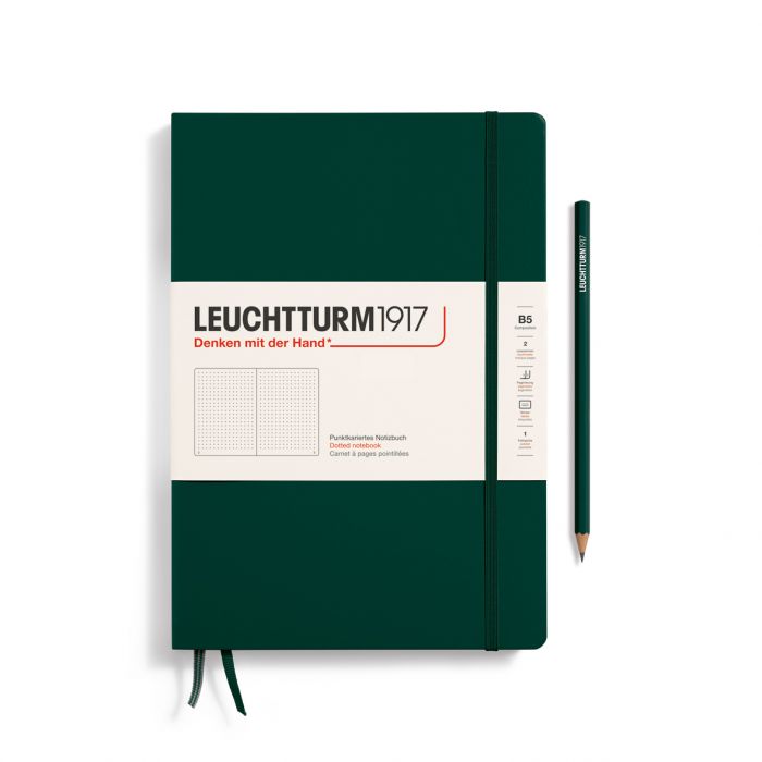 L NOTEBOOK HC B5 COMPO DOTTED FOREST GREEN 219p