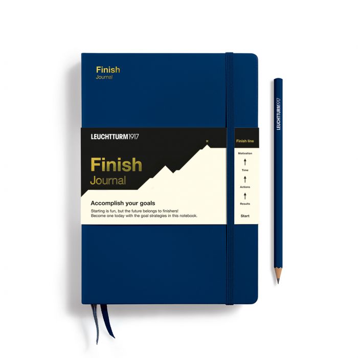 L THEMEBOOK FINISH JOURNAL A5 MED NAVY