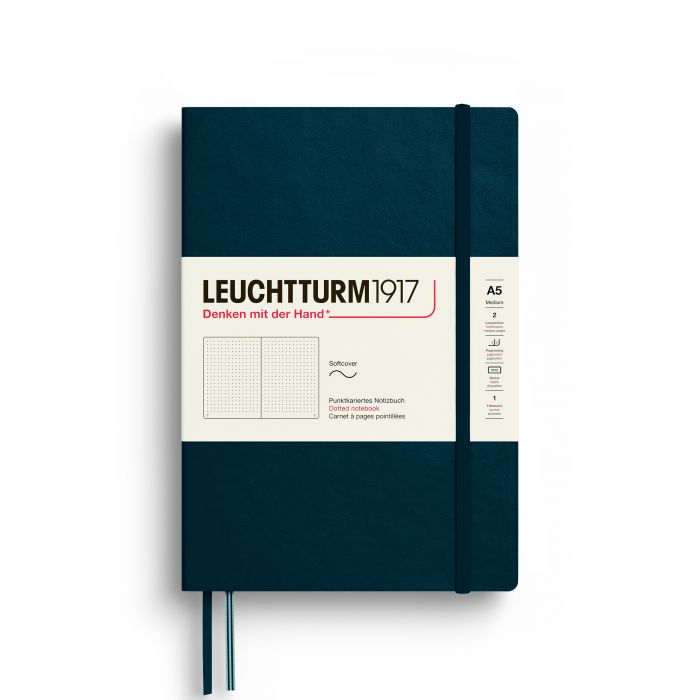 L NOTEBOOK SC A5 MED DOTTED DEEP SEA123p