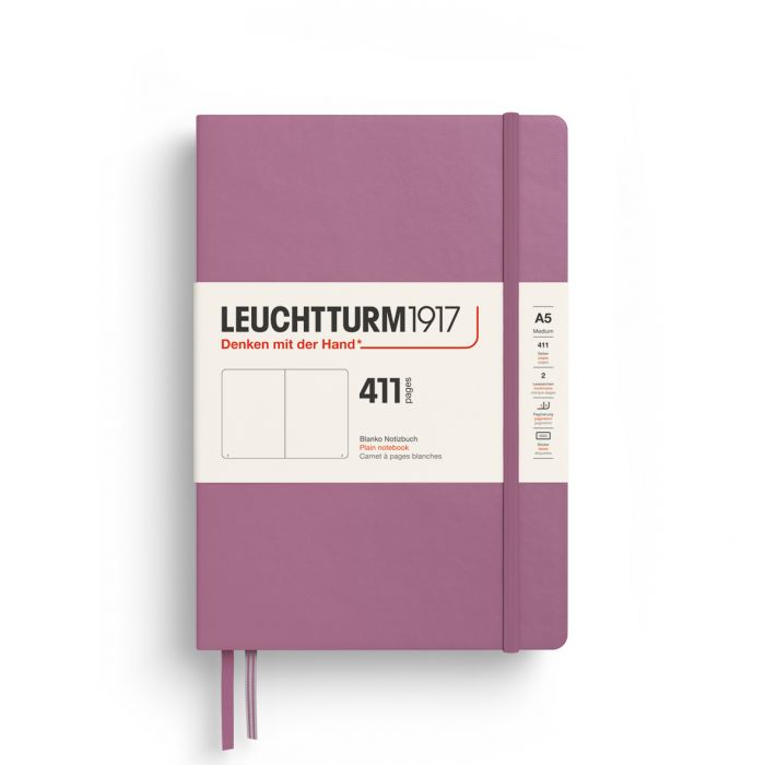 L NOTEBOOK 411 HC A5 MED PLAIN DUSTY ROSE