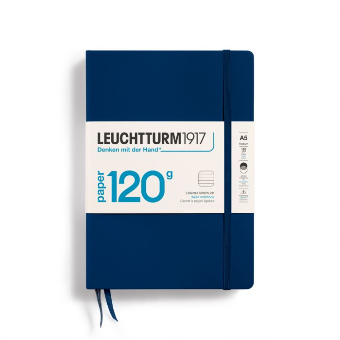 L EDITION 120G A5 MED RULED NAVY 203p