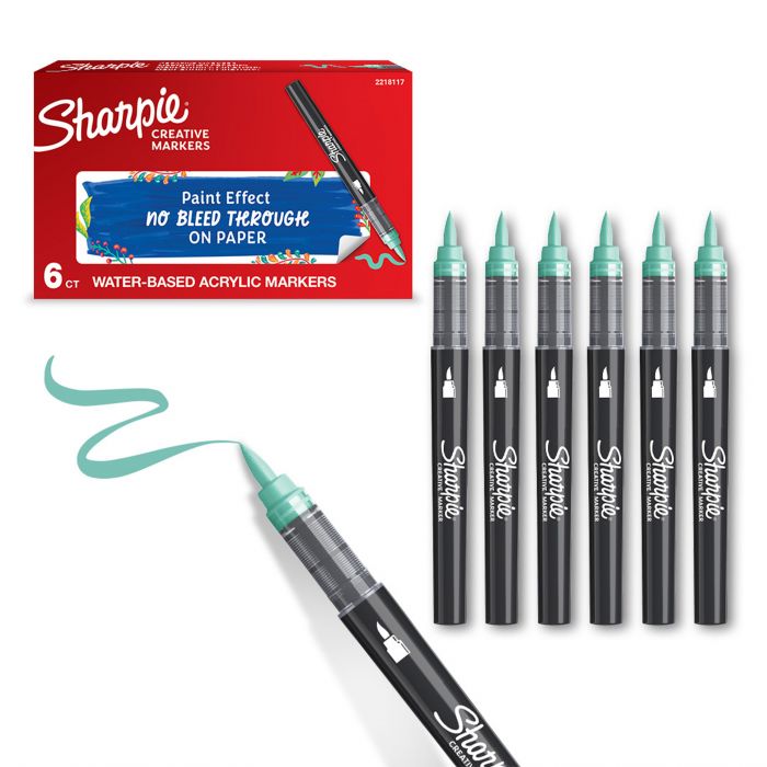SHARPIE CREATIVE ACR. M.BRUSH LAKE GREEN 6p