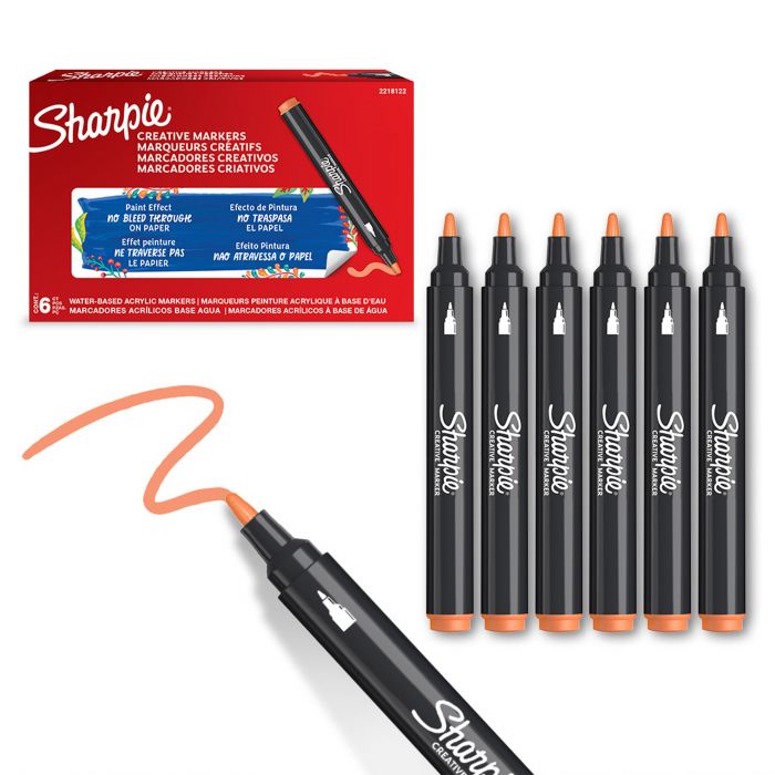SHARPIE CREATIVE ACR. M.BULLET ORANGE 6p