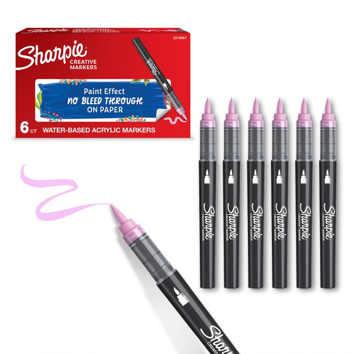 SHARPIE CREATIVE ACR. M.BRUSH ROSE PINK 6p