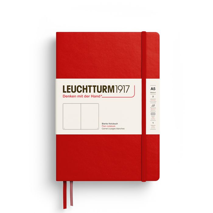 L NOTEBOOK HC A5 MED PLAIN CHERRY 251p