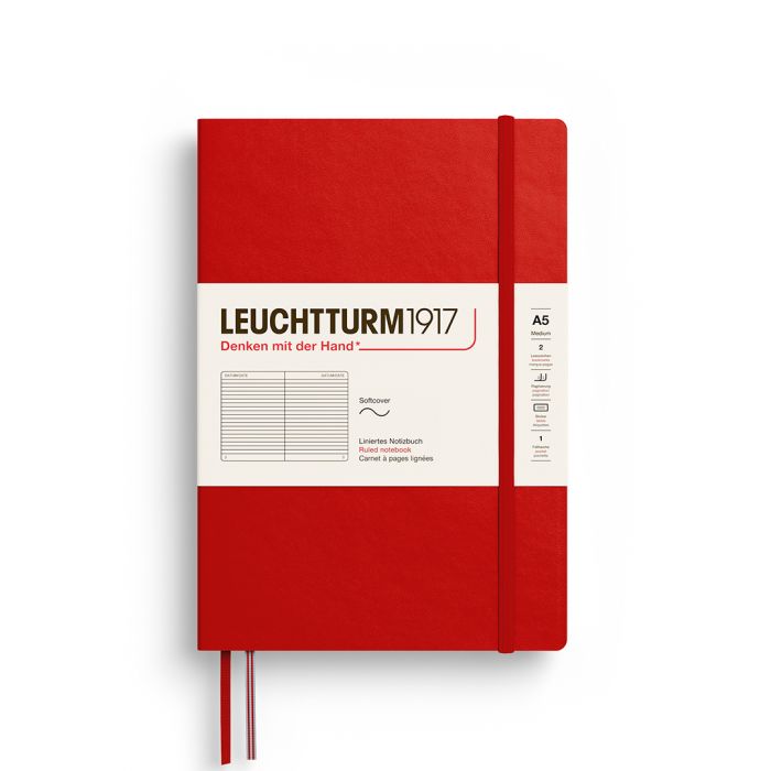 L NOTEBOOK SC A5 MED RULED CHERRY 123p