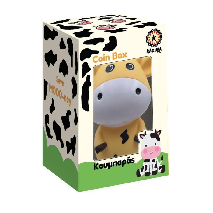 Kazura Κουμπαράς Coin Box Save Mooo-ney Cow Yellow