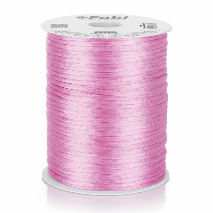 Fabi Κορδόνι Σατέν Ποντικοουρά Ροζ 2mm x 50y