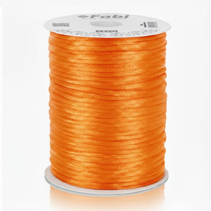 Fabi Κορδόνι Σατέν Ποντικοουρά Πορτοκαλί 2mm x 50y