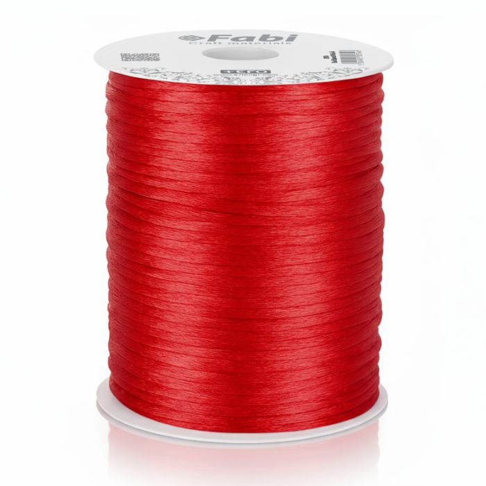 Fabi Κορδόνι Σατέν Ποντικοουρά Κόκκινο 2mm x 50y