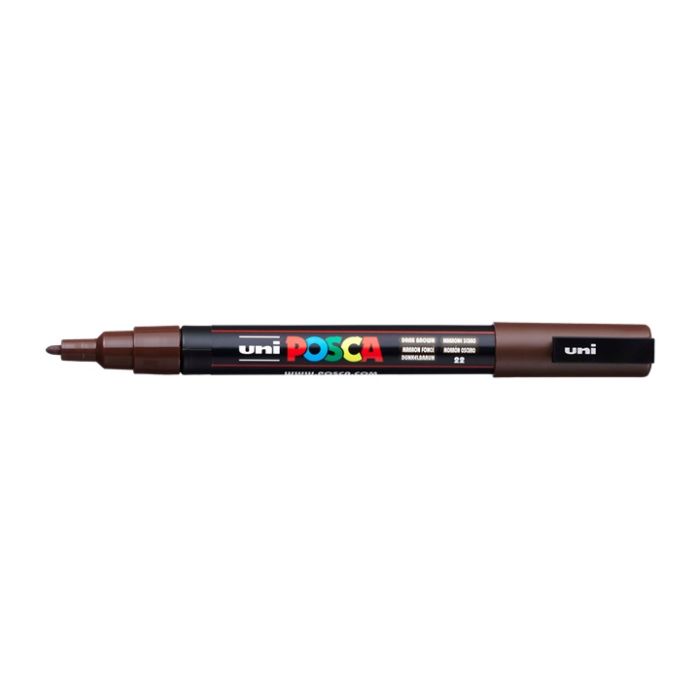 Uni Μαρκαδόρος Ζωγραφικής Posca PC-3M 22 Dark Brown