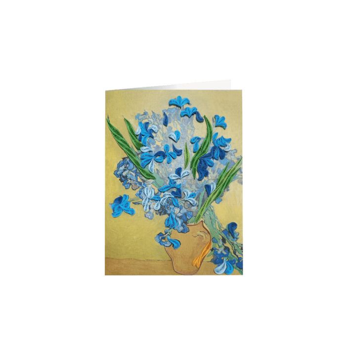 Origamo Ευχετήρια Κάρτα Quilling Ίριδες Van Gogh 18.5x14cm Filigrana