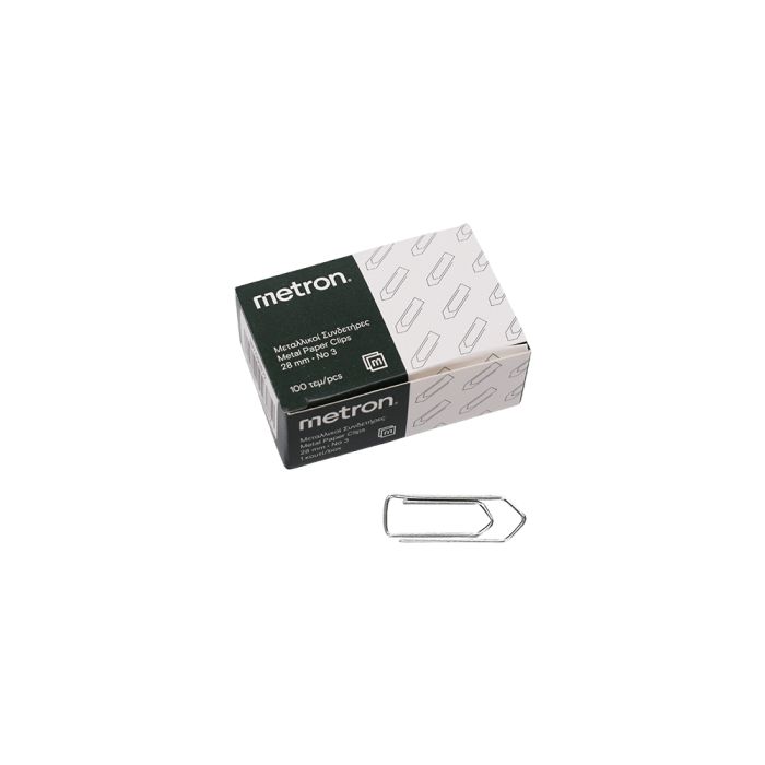 Metron Συνδετήρες Μεταλλικοί No 3 28mm