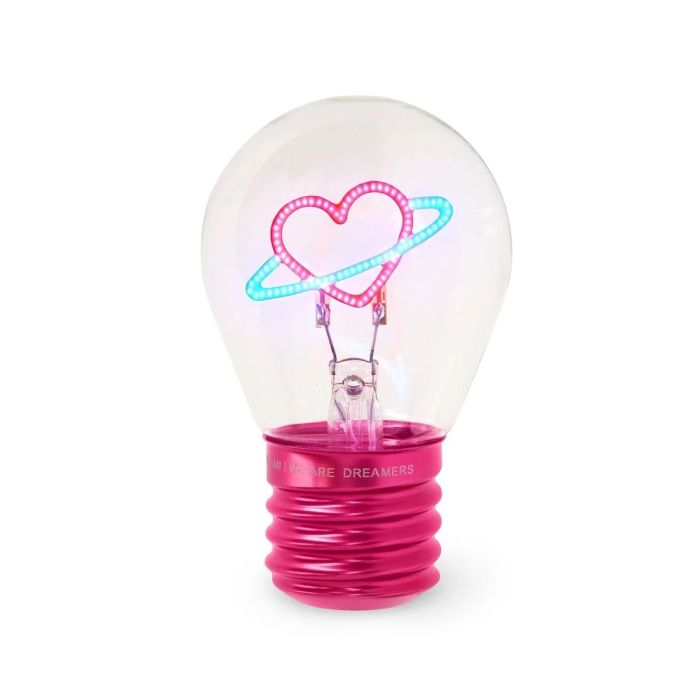 Legami Φωτιστικό Lightbulb-Shaped Table Lamp Bulb Fiction Planet Heart CLB0005