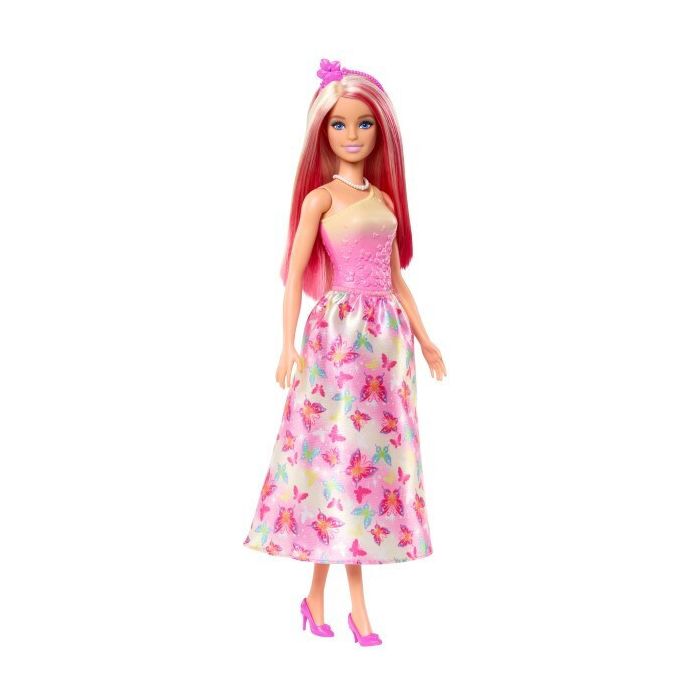 Mattel Barbie Blonde Pink Hair Doll HRR08