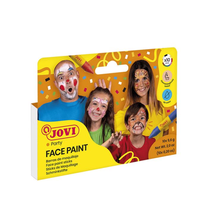 Jovi Χρώματα Προσώπου Face Painting 5.6gr Set 10 Τεμ.