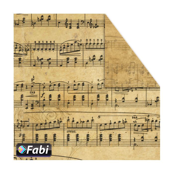 Fabi Χαρτόνι Σχεδίου Νότες Vintage 50x70cm
