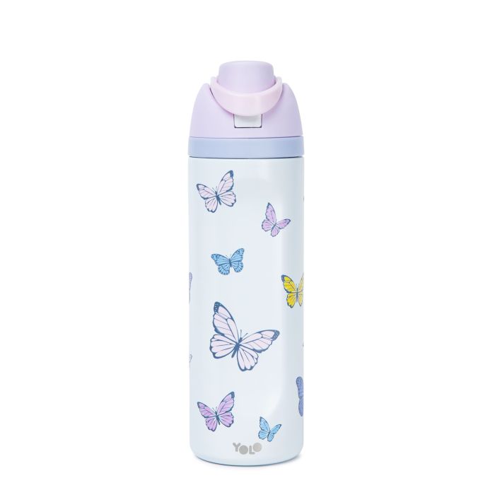 Yolo Μεταλλικό Θερμός 2 Σε 1 Butterflies 700ml 90593