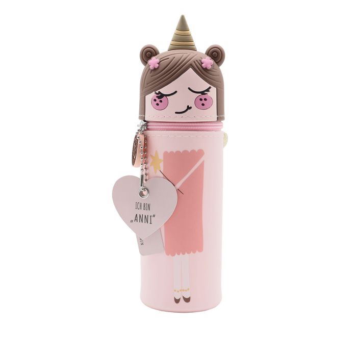 Lulubug Handmade Κασετίνα Βαρελάκι Κύλινδρος Σιλικόνης Μολυβοθήκη Dragons And Fairies Anni