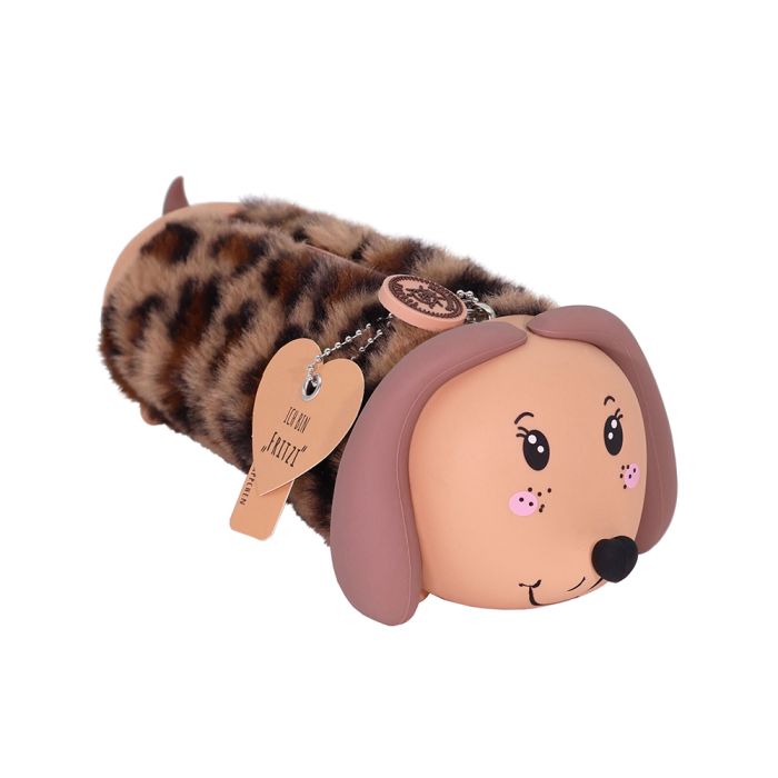 Lulubug Handmade Κασετίνα Βαρελάκι Κύλινδρος Σιλικόνης Μολυβοθήκη Leo Fell Fritzi The Dachsund