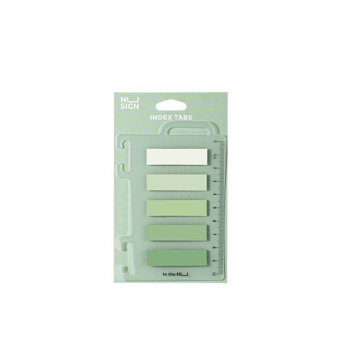 Deli Αυτοκόλλητος Σελιδοδείκτης Film Bopp Blister 44x12mm 5x20Φ Nusign Πράσινο