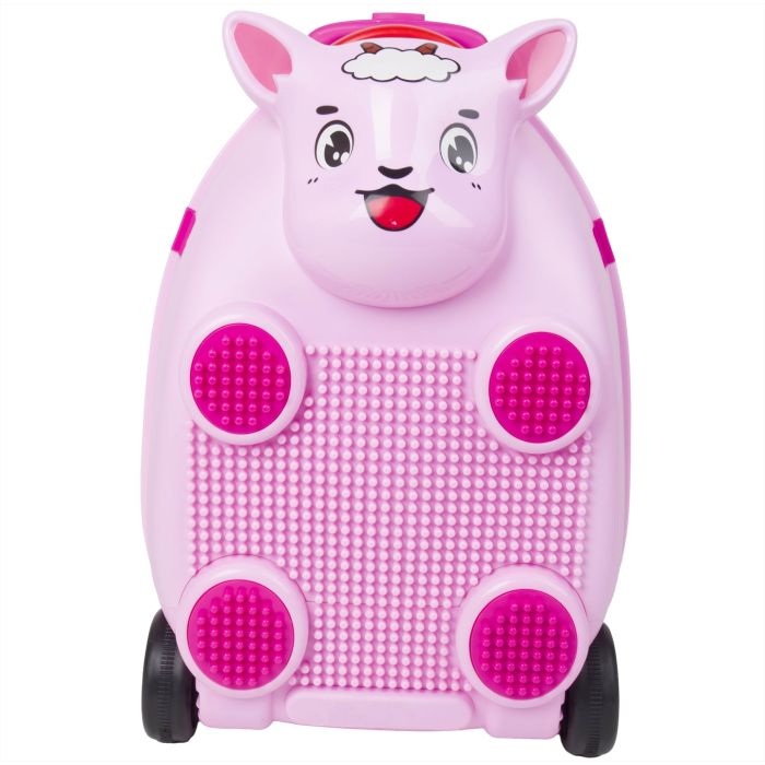 Zoolittle Βαλίτσα Trolly Παιδική Sheep Ροζ Με Τουβλάκια