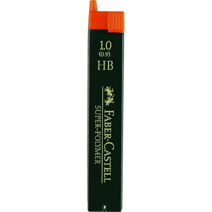 Faber Castell Μύτες Για Μηχανικό Μολύβι Super Polymer 0.9mm HB 12 Tεμ