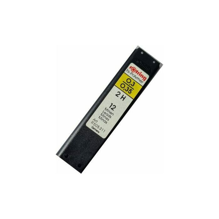 Rotring Μύτες Για Μηχανικό Μολύβι 0.35mm 2H 12 Tεμ