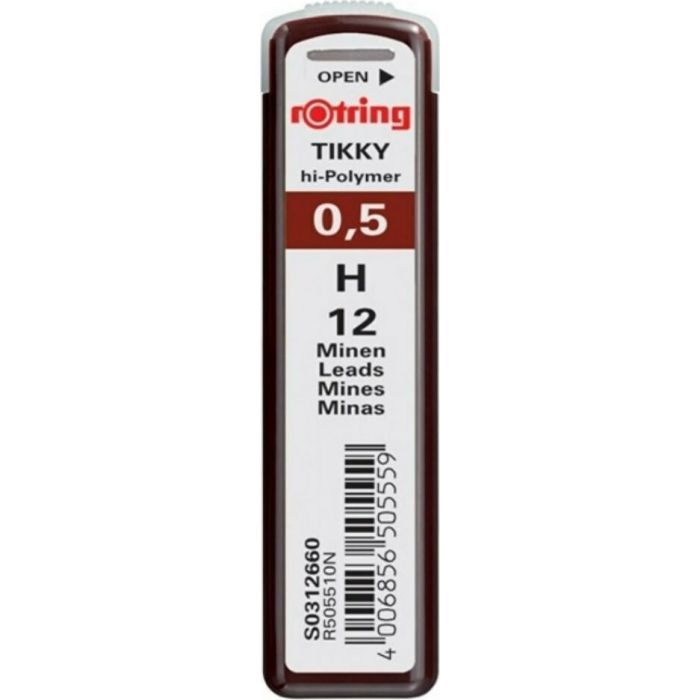 Rotring Tikky Μύτες Για Μηχανικό Μολύβι 0.5mm H 12 Tεμ