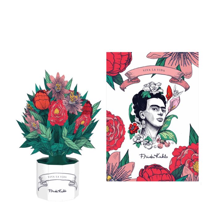 Origamo Ευχετήρια Κάρτα Αναδυόμενη Viva La Vida Frida Kahlo 19.5x14.2cm Kirigami