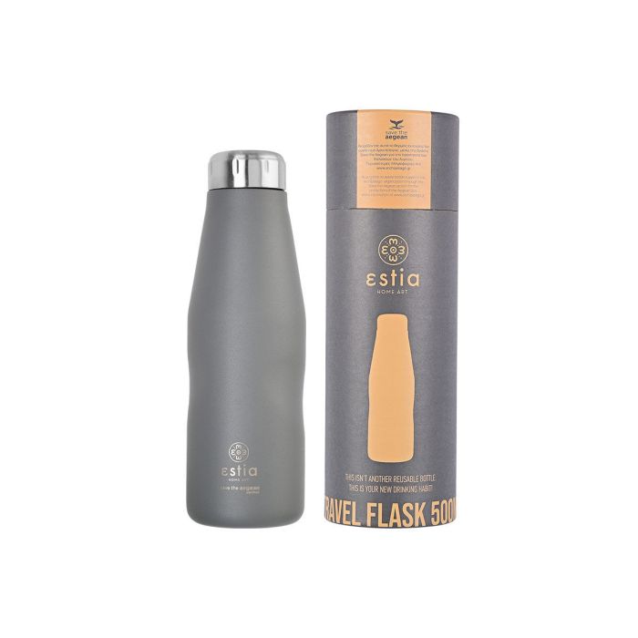 Estia Save The Aegean Θερμός Travel Flask Fjord Grey 500ml