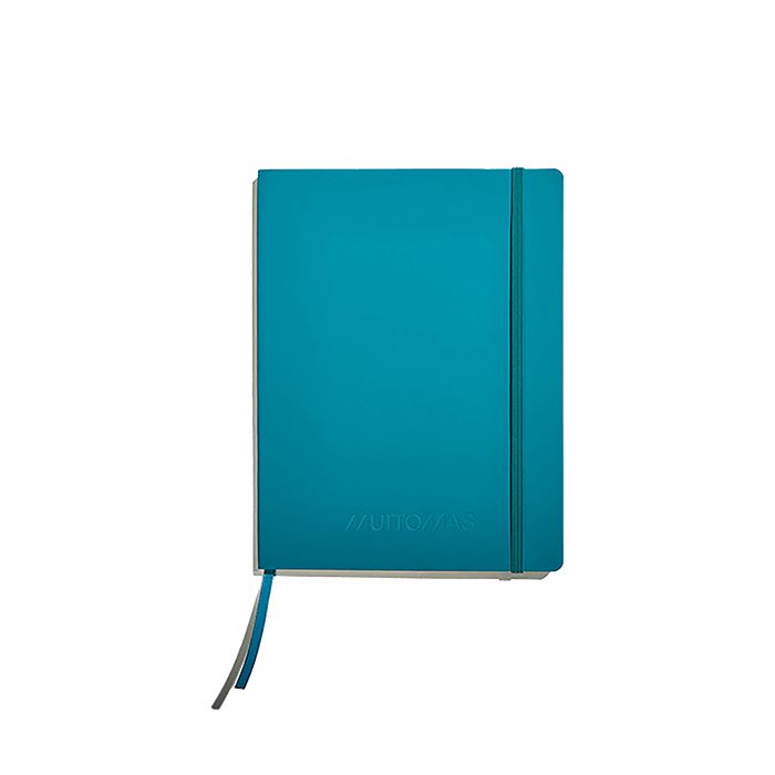 Muitomas Σημειωματάριο Ριγέ Με Λάστιχο Μπλε 80φ