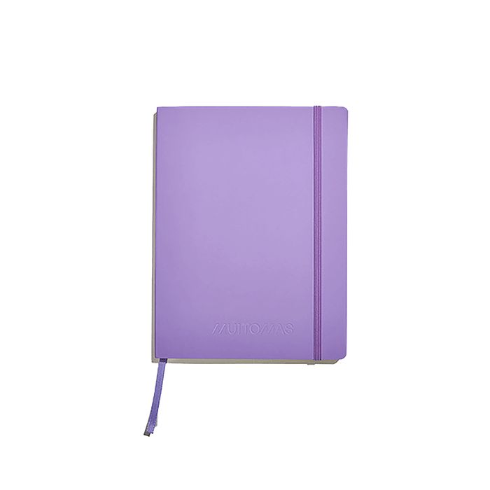 Muitomas Σημειωματάριο Ριγέ Με Λάστιχο Βιολετί 80φ