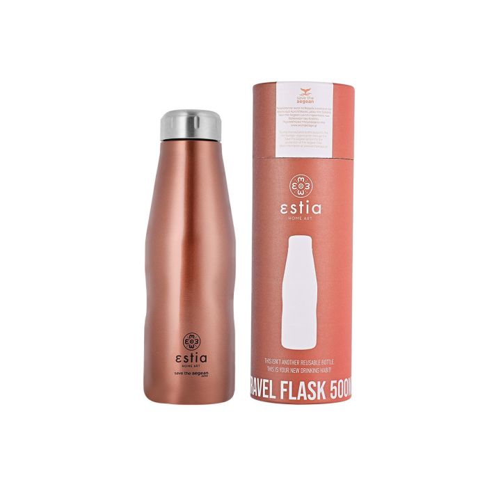 Estia Save The Aegean Θερμός Travel Flask Rose Gold 500ml