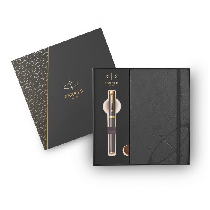 Parker Set Κασετίνα Δώρου Πένα IM Core Grey GT Fountain Pen & Notebook