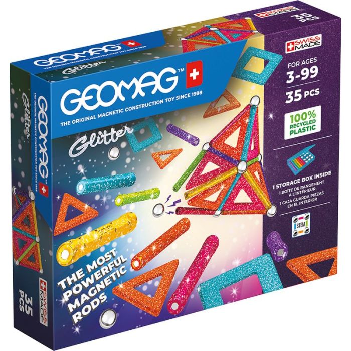 Geomag Magnetic Tiles Σετ Glitter 35-Green