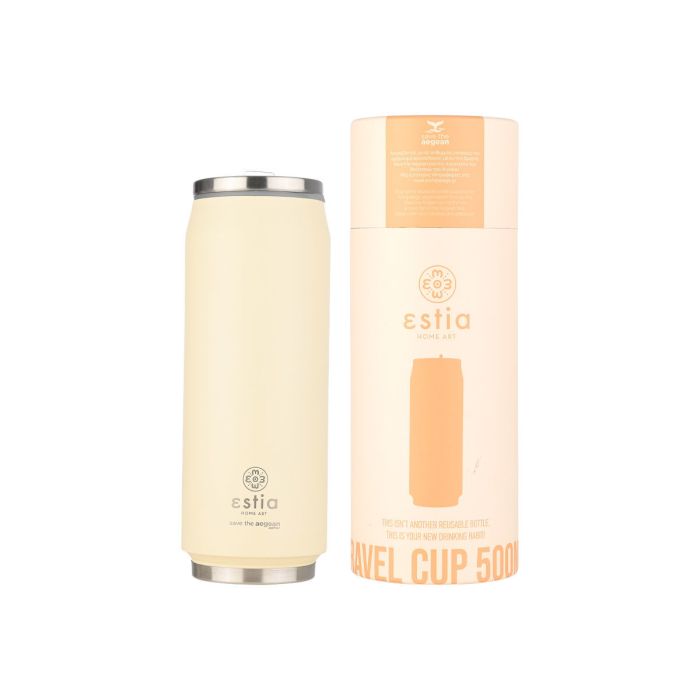 Estia Save The Aegean Θερμός Travel Cup Lily White 500ml