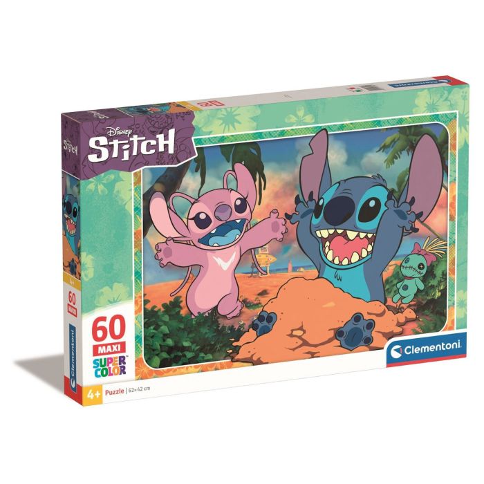 Clementoni Παζλ Maxi Super Color Disney Stitch 60pcs