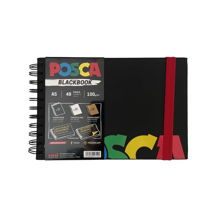 Uni Posca Black Book 48 Φύλλα Α5 100gr