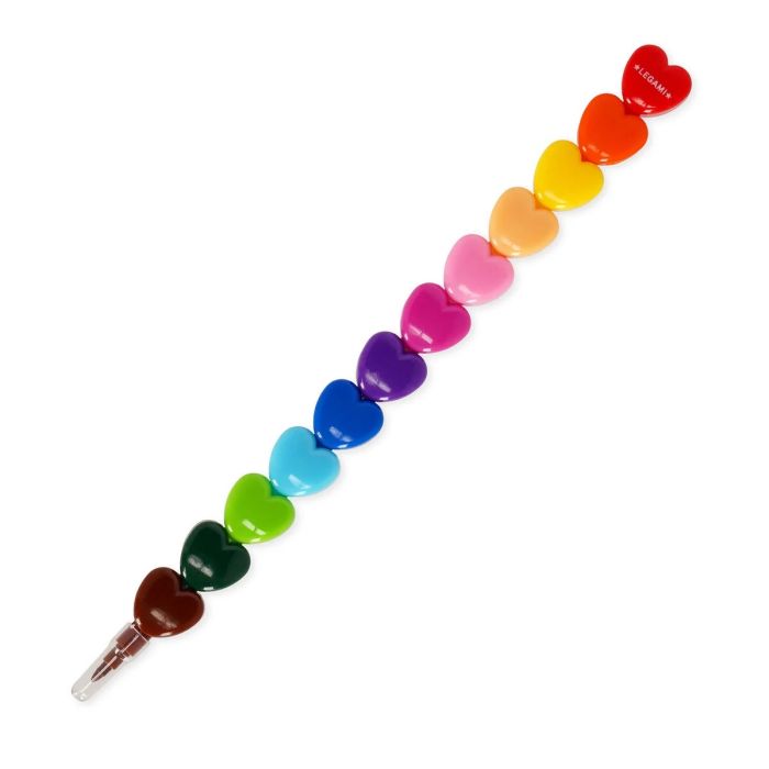 Legami Κηρομπογιές 12 Stackable Crayons Dream In Colour Hearts STC0001